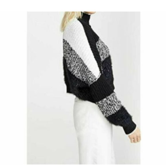 COPY - FREE PEOPLE Women's Sunbrite Mock Neck Crop Sweater sz.XL - Picture 5 of 5